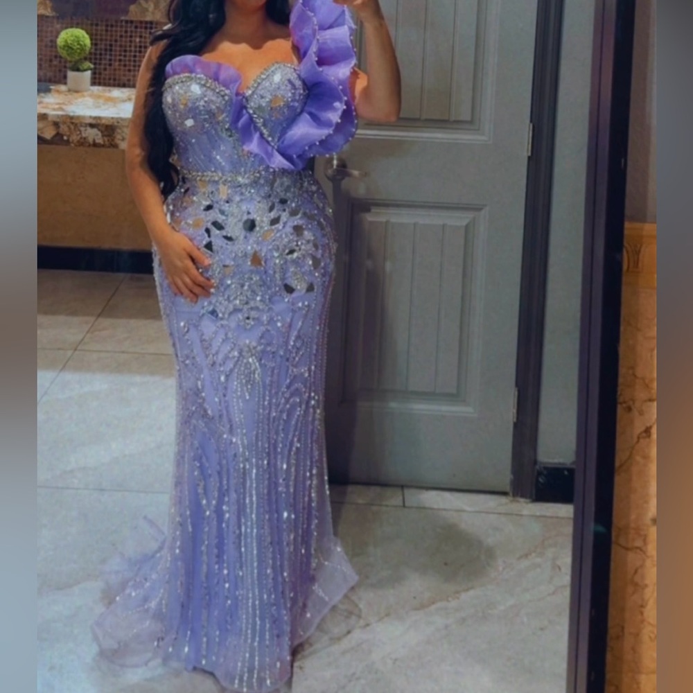 Elegant Lavender Evening Gown